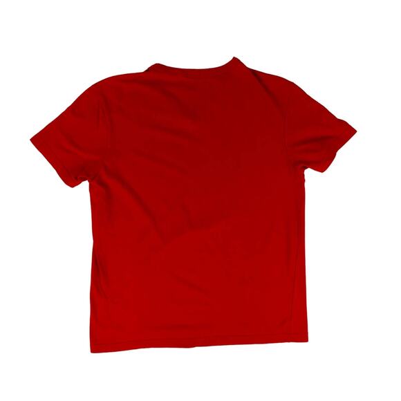 GUESS Red Logo V-Neck T-Shirt Men's Medium Graphic Tee Casual - Picture 3 of 6